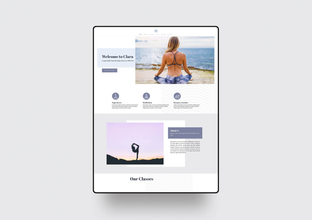 Website Design for Yoga Studio Yoga Teacher