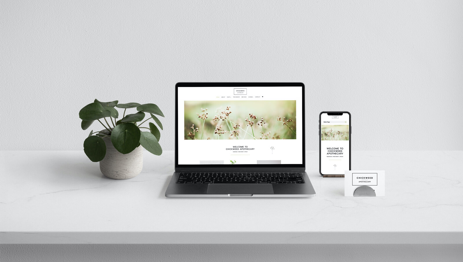 Chickweed Apothecary Aromatherapy Clinic Website design